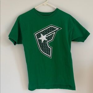 Famous Stars and Straps Green Logo T-Shirt